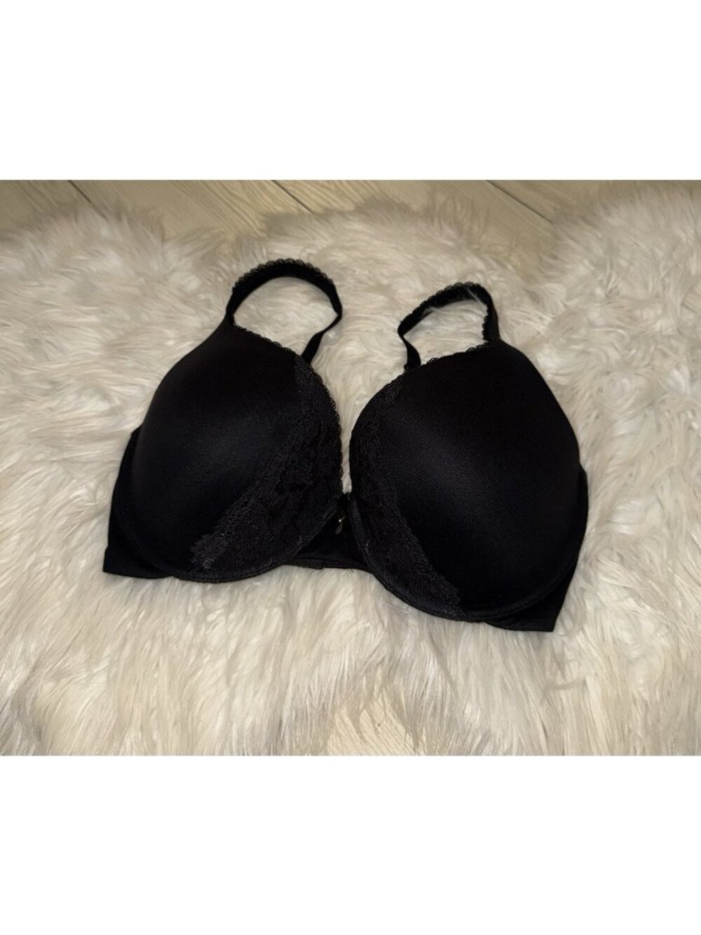 Victorias Secret Body by Victoria Perfect Shape Bra Padded UW Womens 32DDD Blk